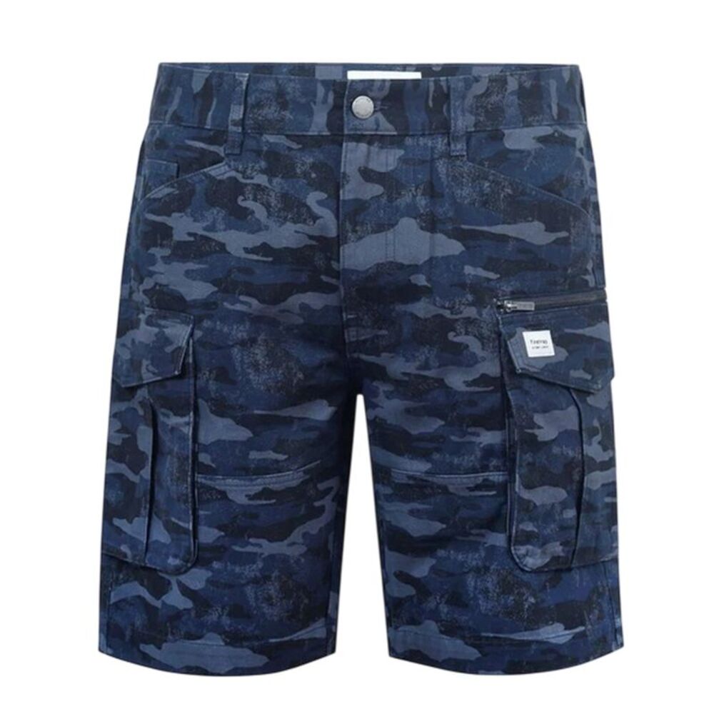 Firetrap Mens Logo Regular Shorts / Navy Camo